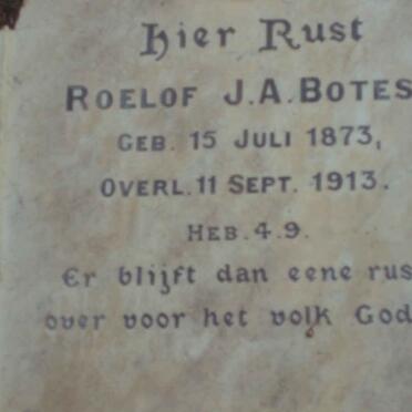BOTES Roelof J.A. 1873-1913