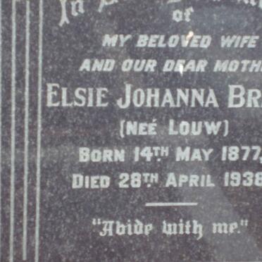 BRADY Elsie Johanna nee LOUW 1877-1938
