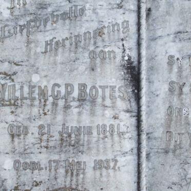 BOTES Willem G.P. 1881-1937