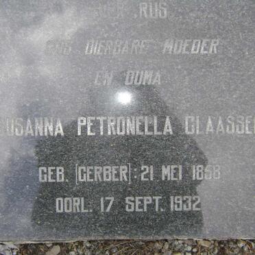 CLAASSEN Susanna Petronella nee GERBER 1858-1932