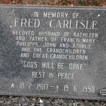 CARLISLE Fred 1907-1998