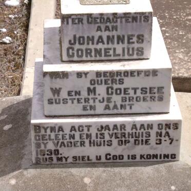 COETSEE Johannes Cornelius -1930