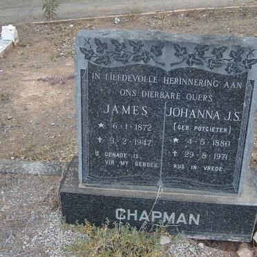 CHAPMAN James 1872-1947 &amp; Johanna J.S. POTGIETER 1880-1971