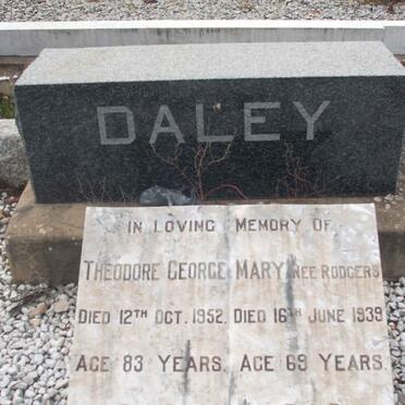 DALEY Theodore George -1952 &amp; Mary RODGERS -1939