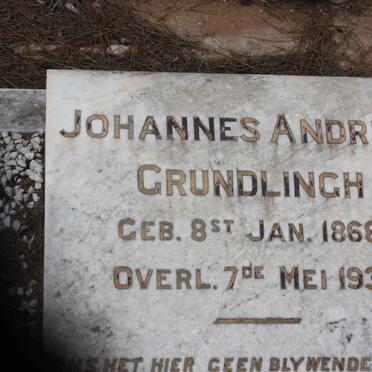 GRUNDLINGH Johannes Andries 1868-1937