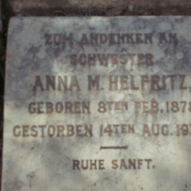 HELFRITZ Anna M. 1878-1934