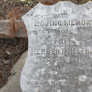 HELFRITZ Fritz Herbert 1912-1926