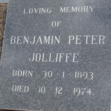 JOLLIFFE Benjamin Peter 1893-1974