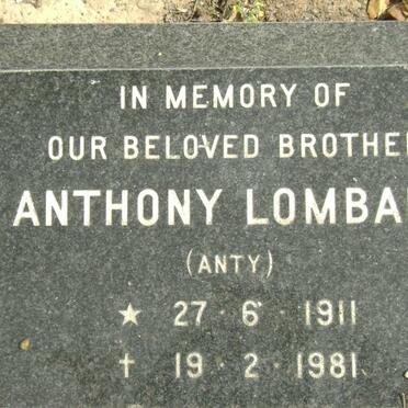 LOMBARD Anthony 1911- 1981