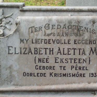 MAREE Elizabeth Aletta nee EKSTEEN   -1932