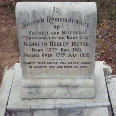 MEYER Kenneth Hedley 1921-1935