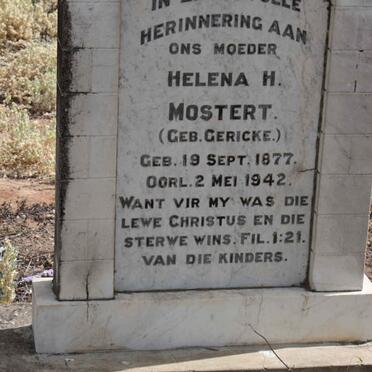 MOSTERT Helena H. nee GERICKE 1877-1942