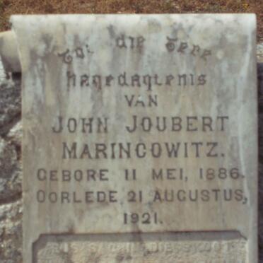 MARINKOWITZ John Joubert 1886-1921