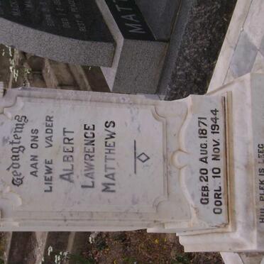 MATTHEWS Albert Lawrence 1871-1944