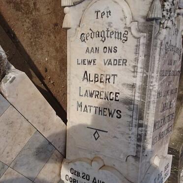 MATTHEWS Albert Lawrence 1871-1944 &amp; Caroline Merle MARINCOWITZ 1870-1932
