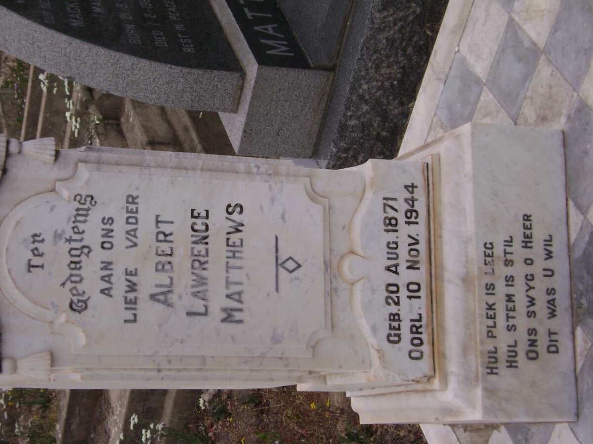 MATTHEWS Albert Lawrence 1871-1944