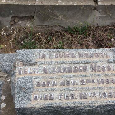 NESBITT Cecil Alexander 1894-1935