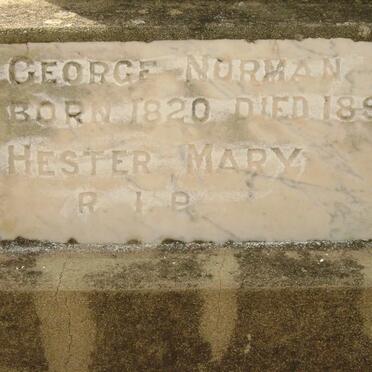 NORMAN George 1820-1898 &amp; Hester Mary