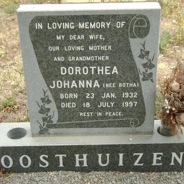 OOSTHUIZEN Dorothea Johanna nee BOTHA 1932-1997