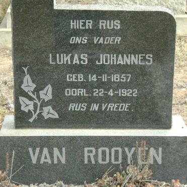 ROOYEN Lukas Johannes, van 1857-1922