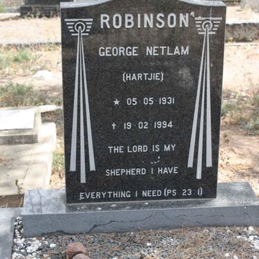 ROBINSON George Netlam 1931-1994