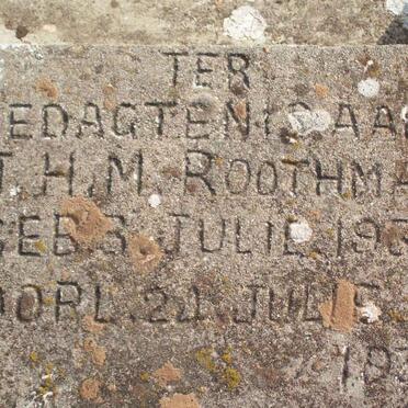 ROOTHMAN J.H.M. 1935-1937