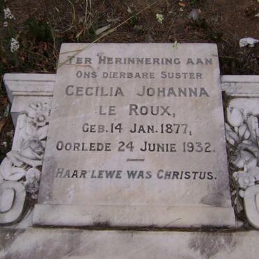 ROUX Cecilia Johanna, le 1877-1932