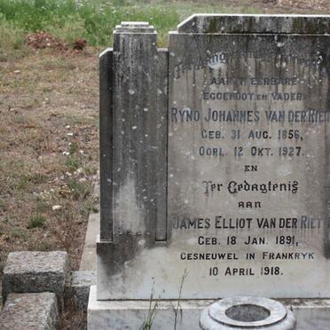 RIET Ryno Johannes, van der 1856-1927 :: VAN DER RIET James Elliot 1891-1918