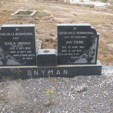 SNYMAN Jan Fourie 1895-1975 &amp; Cecilia Johanna OTTO 1890-1981