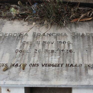 SHARE Gerdina Francina 1904-1936