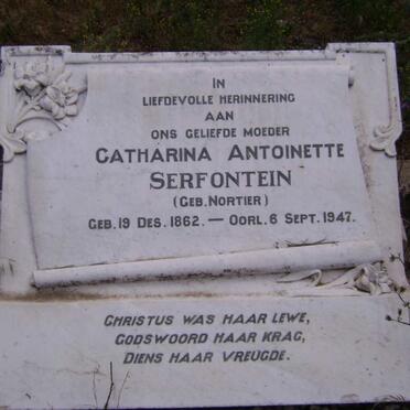SERFONTEIN Catharina Antoinette nee NORTIER 1862-1947