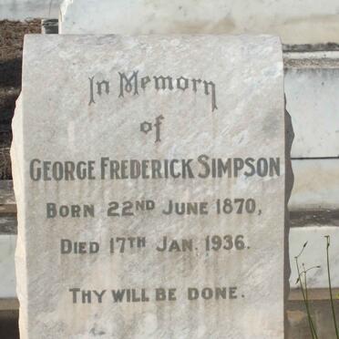 SIMPSON George Frederick 1870-1936