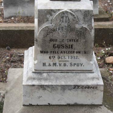 SPUY Gussie, van der -1912