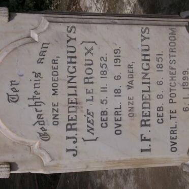 REDELINGHUYS I.F. 1851-1899 &amp; J.J. LE ROUX 1852-1919