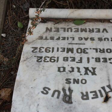 VERMEULEN Nico 1932-1932