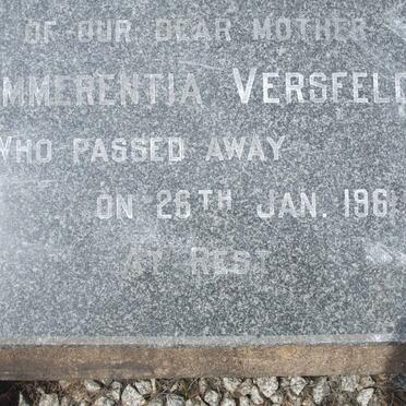 VERSFELD Emmerentia -1961