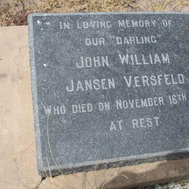 VERSFELD John William Jansen -1959