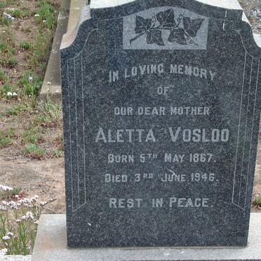 VOSLOO Aletta 1867-1946