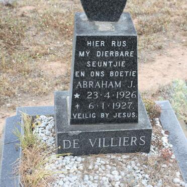 VILLIERS Abraham J., de 1926-1927