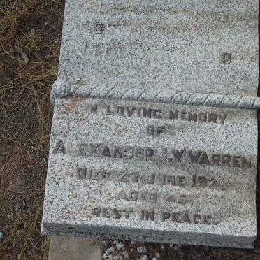 WARREN Alexander J.W.  -1928