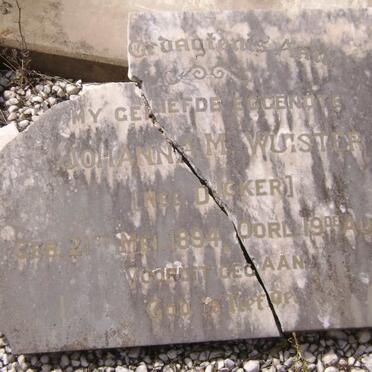 WUISTER Johanna M.nee DICKER 1894-1919
