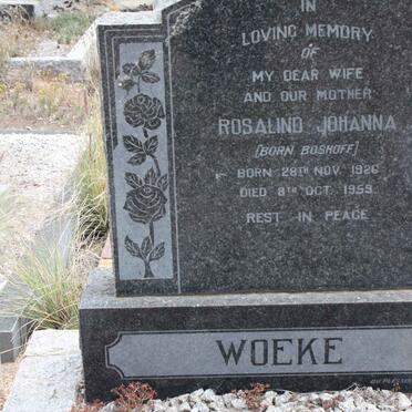 WOEKE Rosalind Johanna nee BOSHOFF 1926-1959