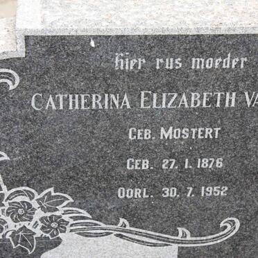 ZYL Catharina Elizabeth, van nee MOSTERT 1876-1952