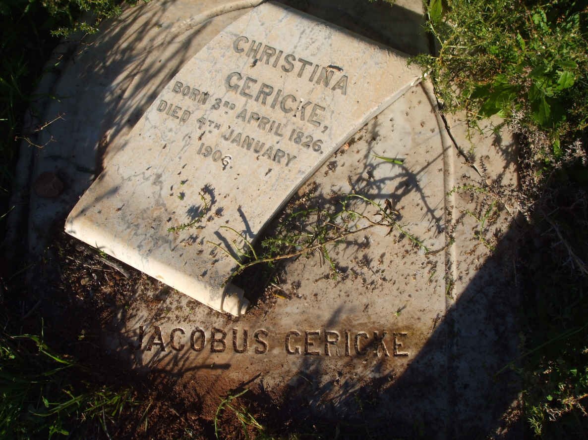 GERICKE Christina 1826-1906 :: GERICKE Jacobus