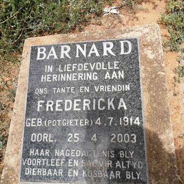 BARNARD Fredericka nee POTGIETER 1914-2003