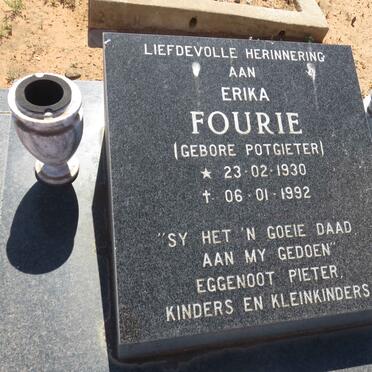 FOURIE Erika nee POTGIETER 1930-1992
