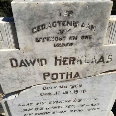 BOTHA Dawid Herklaas 1889-1948
