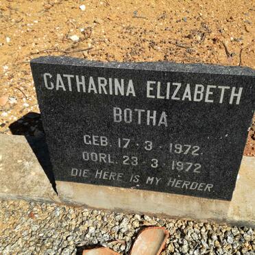 BOTHA Catharina Elizabeth 1972-1972
