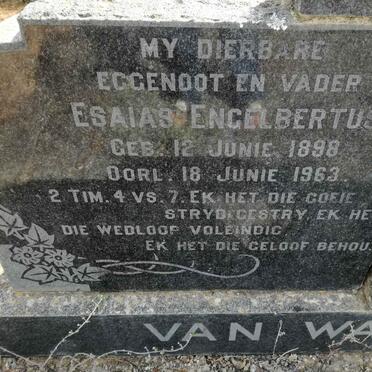 WASSENAER Esaias Engelbertus, van 1898-1963 &amp; Caroline Mathilda 1902-1988