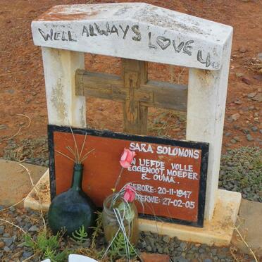 SOLOMONS Sara 1947-2005